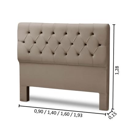 Imagem de Cabeceira Cama Box King Size Estofada Madeira Realeza