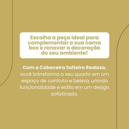 Imagem de Cabeceira Cama Box King Size Estofada Madeira Realeza