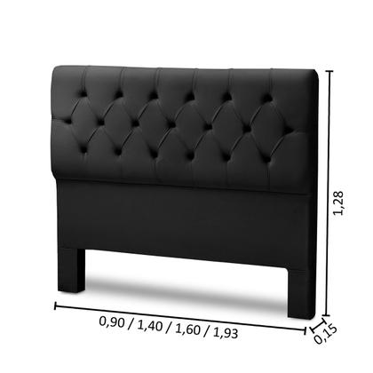 Imagem de Cabeceira Cama Box King Size Estofada Madeira Realeza