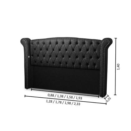 Imagem de Cabeceira Cama Box King Size Estofada material sintético Grécia