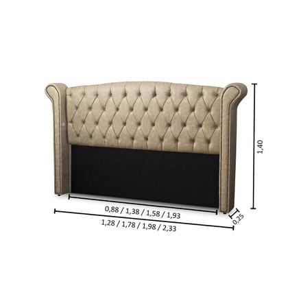 Imagem de Cabeceira Cama Box King Size Estofada material sintético Grécia