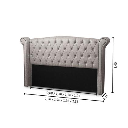 Imagem de Cabeceira Cama Box King Size Estofada material sintético Grécia
