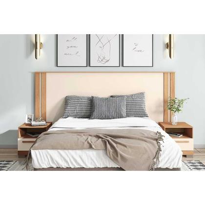Imagem de Cabeceira Cama Box Madeirado Casal/Queen Eden Freijo/Off White - Caemmun