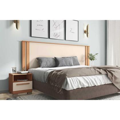 Imagem de Cabeceira Cama Box Madeirado Casal/Queen Eden Freijo/Off White - Caemmun