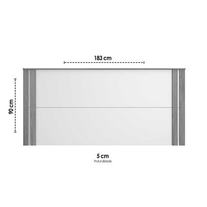 Imagem de Cabeceira Cama Box Madeirado Casal/Queen Eden Freijo/Off White - Caemmun