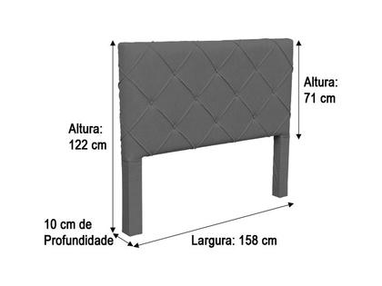 Cabeceira Cama Box Queen 158 material sintético Linhão Palha Prime LS - Alpoim Imagem de Cabeceira Cama Box Queen 158 material sintético Linhão Palha Prime LS