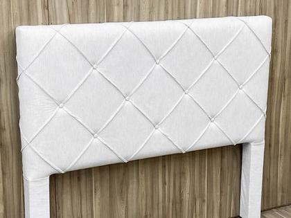 Cabeceira Cama Box Queen 158 material sintético Linhão Palha Prime LS - Alpoim Imagem de Cabeceira Cama Box Queen 158 material sintético Linhão Palha Prime LS