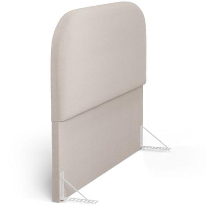 Imagem de Cabeceira Cama Box Queen 160cm Orgânica Lanna W01 Bouclê Creme - Lyam Decor
