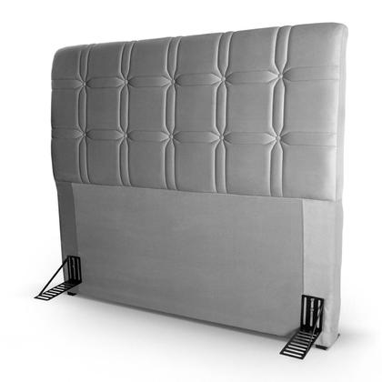 Imagem de Cabeceira Cama Box Queen 160cm Suede Velut Cinza - King House