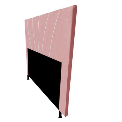 Imagem de Cabeceira Cama Box Queen Dallas 160 Cm Suede Rose