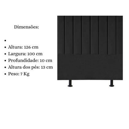 Imagem de Cabeceira Cama Box Solteiro 100 cm Sophia Carla Suede