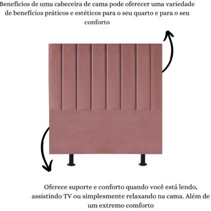Imagem de Cabeceira Cama Box Solteiro 100 cm Sophia Carla Suede