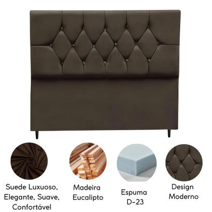 Imagem de Cabeceira Cama Box Solteiro 90 cm Geovana Suede