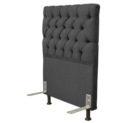 Imagem de Cabeceira Cama Box Solteiro 90cm Cristal Linho Cinza - JS Móveis