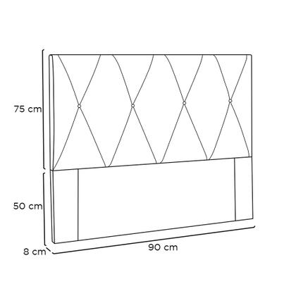 Imagem de Cabeceira Cama Box Solteiro 90cm Elisa Suede - Loja Sheep