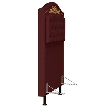 Imagem de Cabeceira Cama Box Solteiro 90cm Imperial Veludo J02 Vinho - Mpozenato