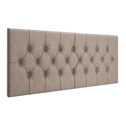 Imagem de Cabeceira Cama Casal Queen Box Estofada 1,60 CAPITONÊ Suspensa - Bege Suede