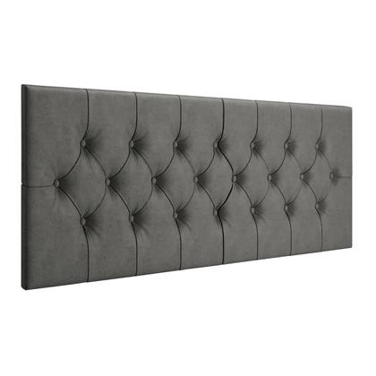 Cabeceira Cama Casal Queen Box Estofada 1,60 CAPITONÊ Suspensa - Cinza Suede - AJMóveis Imagem de Cabeceira Cama Casal Queen Box Estofada 1,60 CAPITONÊ Suspensa - Cinza Suede