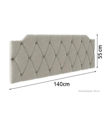 Imagem de Cabeceira Cama De Casal Box Kelly Estofada Suede 140x55cm Diversas Cores