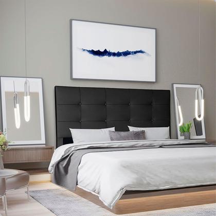 Imagem de Cabeceira Cama de Solteiro Box Estofada Quarto Roma 90cm