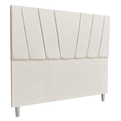 Imagem de Cabeceira Cama Solteiro Box Estofada 90cm Luxo Linho Quarto