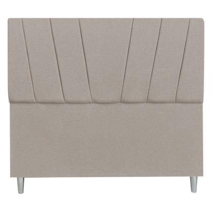 Imagem de Cabeceira Cama Solteiro Box Estofada 90cm Luxo Linho Quarto