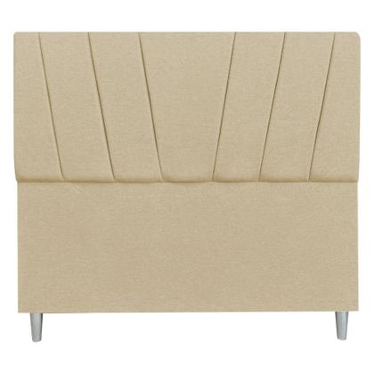 Imagem de Cabeceira Cama Solteiro Box Estofada 90cm Luxo Linho Quarto