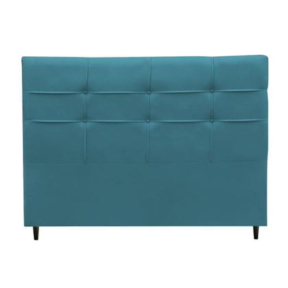 Imagem de Cabeceira Camila Para Cama Box Queen 160 cm Suede Azul Turquesa