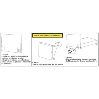 Imagem de Cabeceira Capitonê Casal King 195cm Para Cama Box Paris Napa Branco - DS Móveis