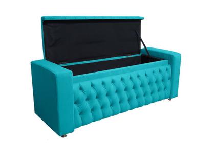 Imagem de Cabeceira capitone + Sapateira recamier para cama box casal king - Suede - Sv Decor