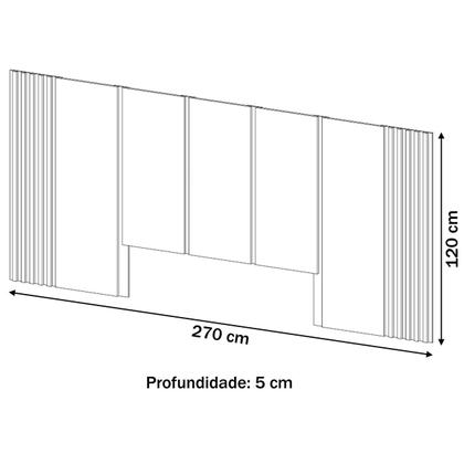 Imagem de Cabeceira Casal 100% Mdf Off White Tw184 - Dalla Costa