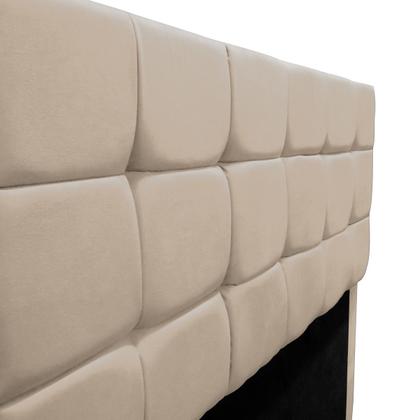 Imagem de Cabeceira Casal 140 cm Estofada Larissa em Suede Com Frame