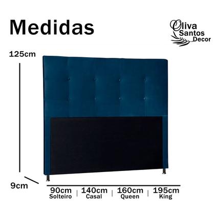 Imagem de Cabeceira Casal 140cm Cama Box Estofada Quarto Com Pés Inclusos