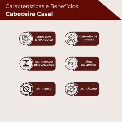 Imagem de Cabeceira Casal 140cm Para Cama Box Sofia Branco