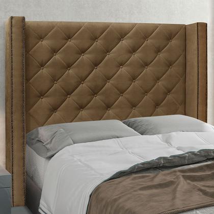 Imagem de Cabeceira Casal 1,40m Vicenza Suede Caramelo - Pallazio