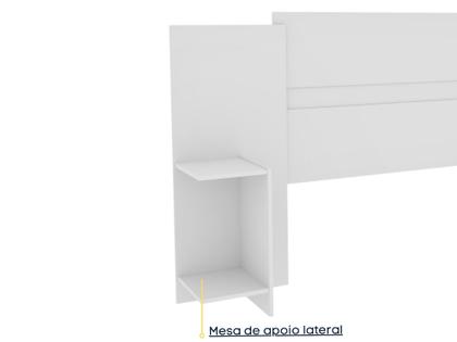 Imagem de Cabeceira Casal Arizona com Criados Tcil Branco