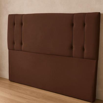 Imagem de Cabeceira Casal Cama Box Estofada Camille 140 cm Veludo