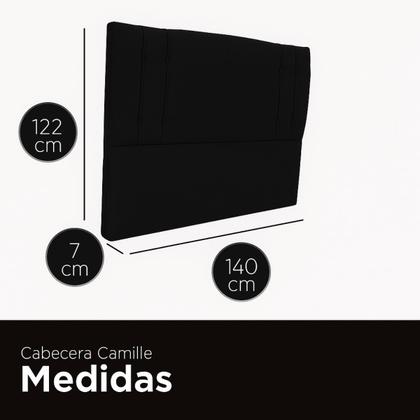 Imagem de Cabeceira Casal Cama Box Estofada Camille 140 cm Veludo