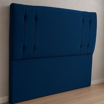 Imagem de Cabeceira Casal Cama Box Estofada Camille 140 cm Veludo