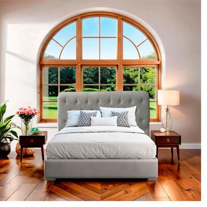 Imagem de Cabeceira Casal Cama Box Estofada Elisa 140 cm Veludo