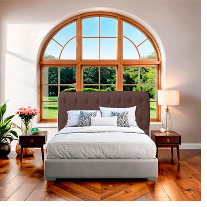 Imagem de Cabeceira Casal Cama Box Estofada Elisa 140 cm Veludo