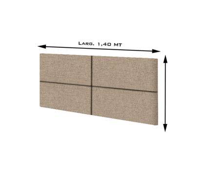 Imagem de Cabeceira Casal com 4 detalhes Suspensa Moderna - 140 CM - Várias Cores