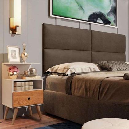 Imagem de Cabeceira Casal com 4 detalhes Suspensa Moderna - 140 CM - Várias Cores