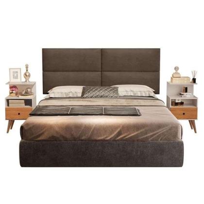 Imagem de Cabeceira Casal com 4 detalhes Suspensa Moderna - 140 CM - Várias Cores