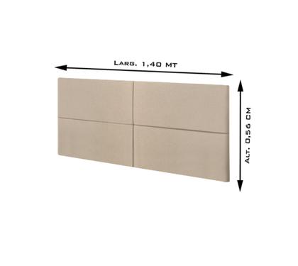 Imagem de Cabeceira Casal com 4 detalhes Suspensa Moderna - 140 CM - Várias Cores