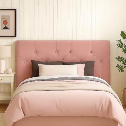 Imagem de Cabeceira Casal com Pés e Botões em Suede Para Cama Box 6 Cores  Estofada e Elegante 1,40 Berlim