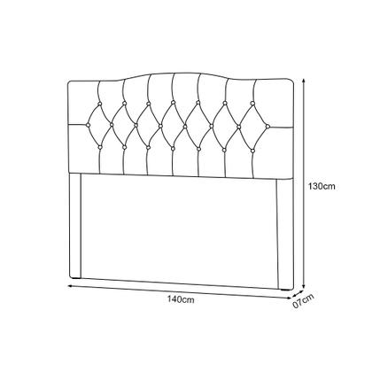 Imagem de Cabeceira Casal Estofada Box para Colchão 138x188cm Capitonê Lari 140cm Veludo Verde- Luxo Estofados