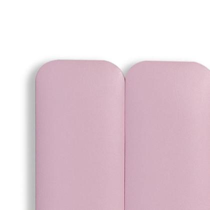 Imagem de Cabeceira Casal Estofada de Colar na Parede Kit 7 Placas Modelo Arredondada - Várias Cores