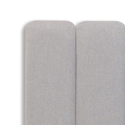 Imagem de Cabeceira Casal Estofada de Colar na Parede Kit 7 Placas Modelo Arredondada - Várias Cores