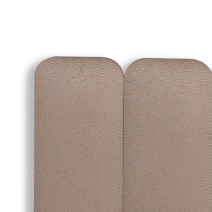 Imagem de Cabeceira Casal Estofada de Colar na Parede Kit 7 Placas Modelo Arredondada - Várias Cores